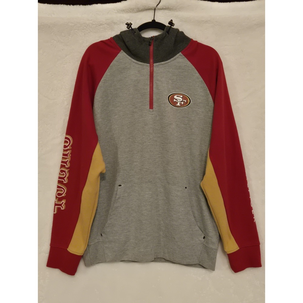 San‎ Francisco 49ers Mens M Pullover Tommy Hilfiger NFL Gray And Red W/Hood